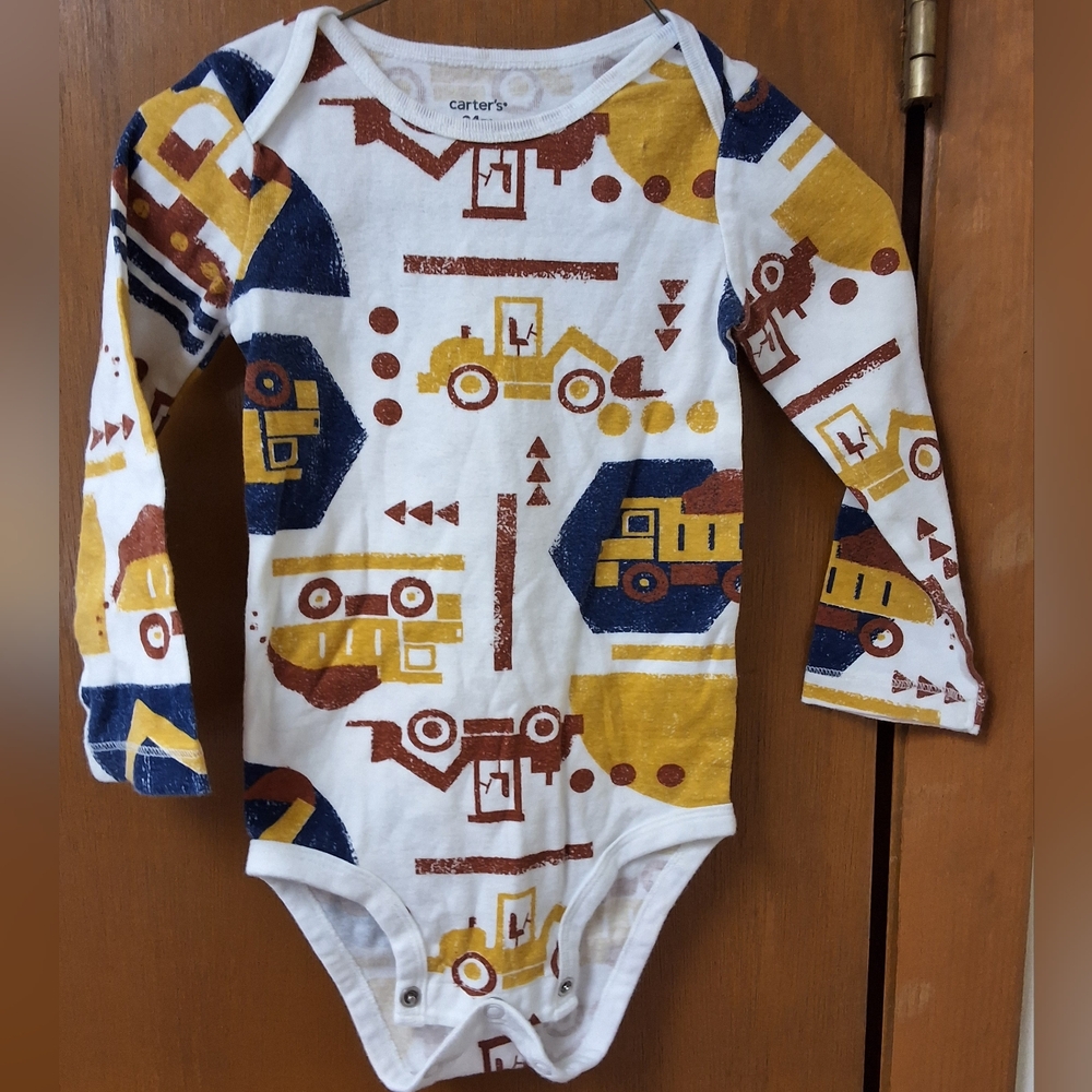 Construction Print Baby Onesie
